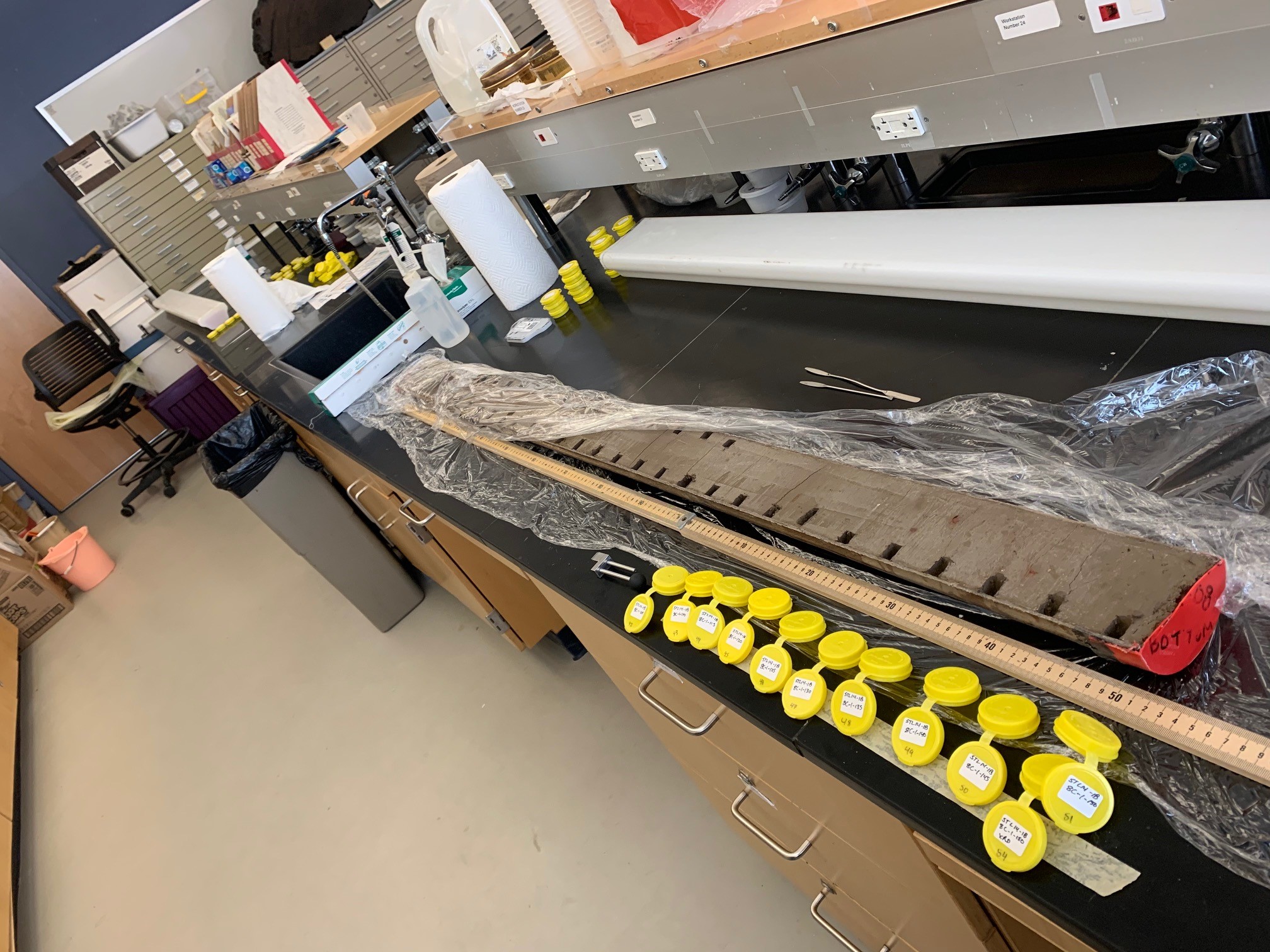 Core sampling March 2020 at Northern Arizona University